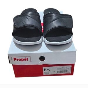 NWT Propet Emerson Men's Leather Slide Sandals. Size 8.5